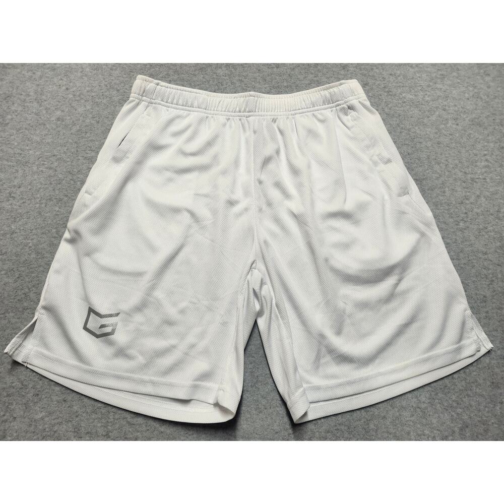 G Gradual Athletic Shorts Mens Large White Mesh Performance Training Gym NWT
